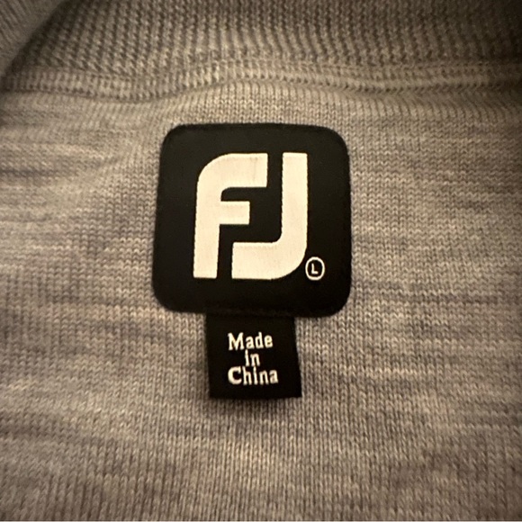 FootJoy FJ 1/4 Zip Pullover Knit Wool Sweater Golf Argyle Diamond Men’s Large - Picture 6 of 9